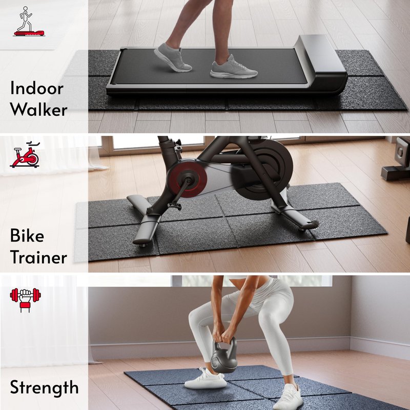 Walking Pad Mat 26 x 60 (Mat Only), 1/4 Thick Floor Mat for Under Desk Treadmill for Carpet & Hardwood, Shock Absorption Protector for Small Mini Treadmill, Waterproof & Anti-Slip, Heavy Duty