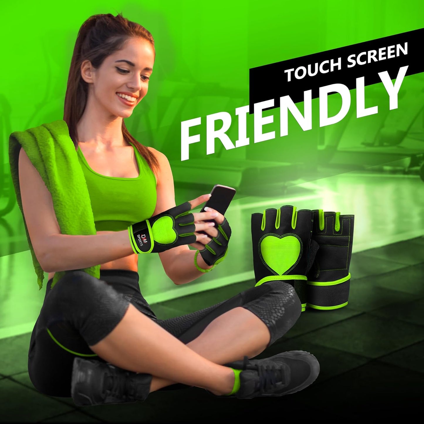 **Workout Gloves for Women - DXM SPORTS Weight Lifting Gloves with Wrist Support | Ideal for Gym, Cycling & Training**