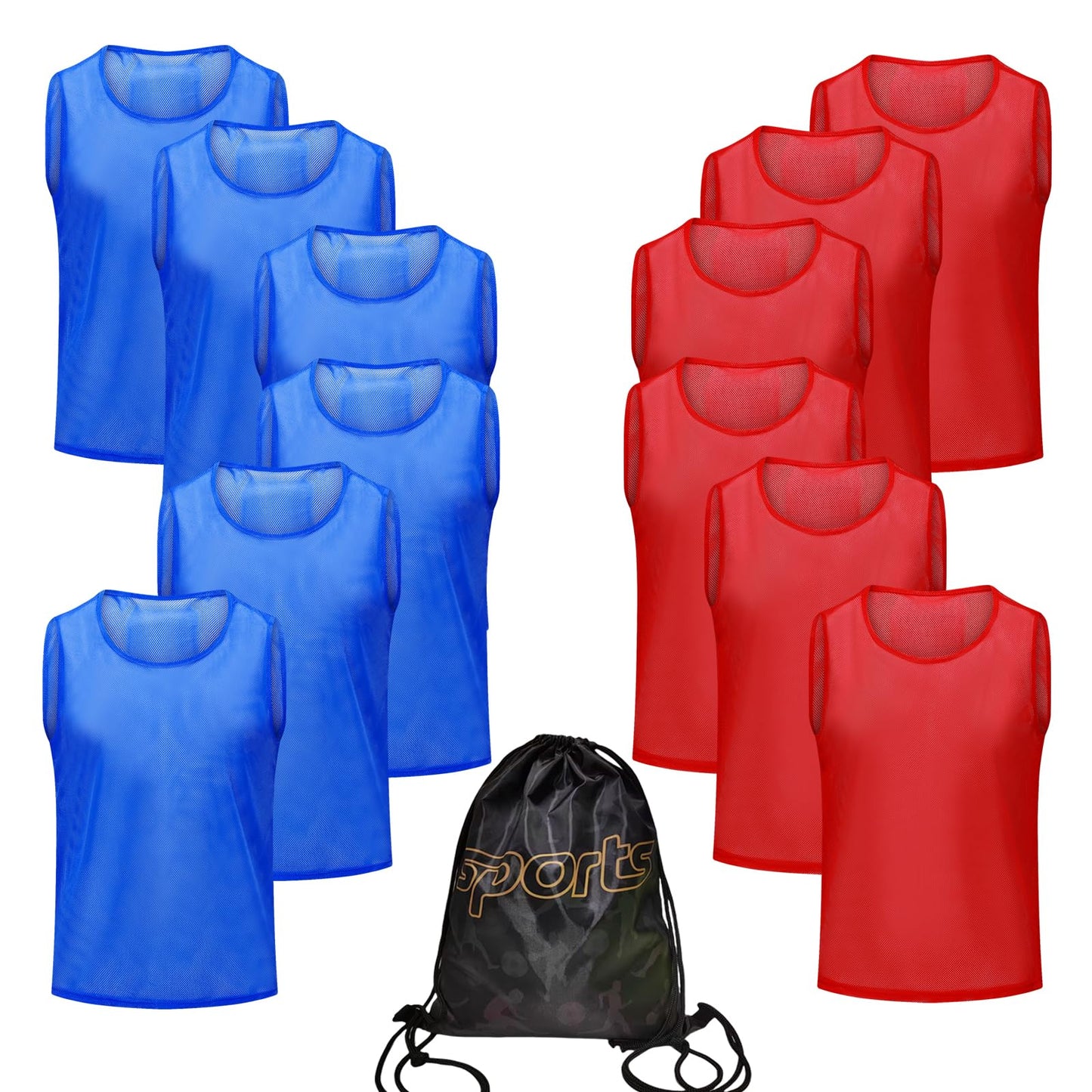 PULUOMASI 12/24/48PCS Pinnies Youth Team Pennies for Sports Kids Adults
