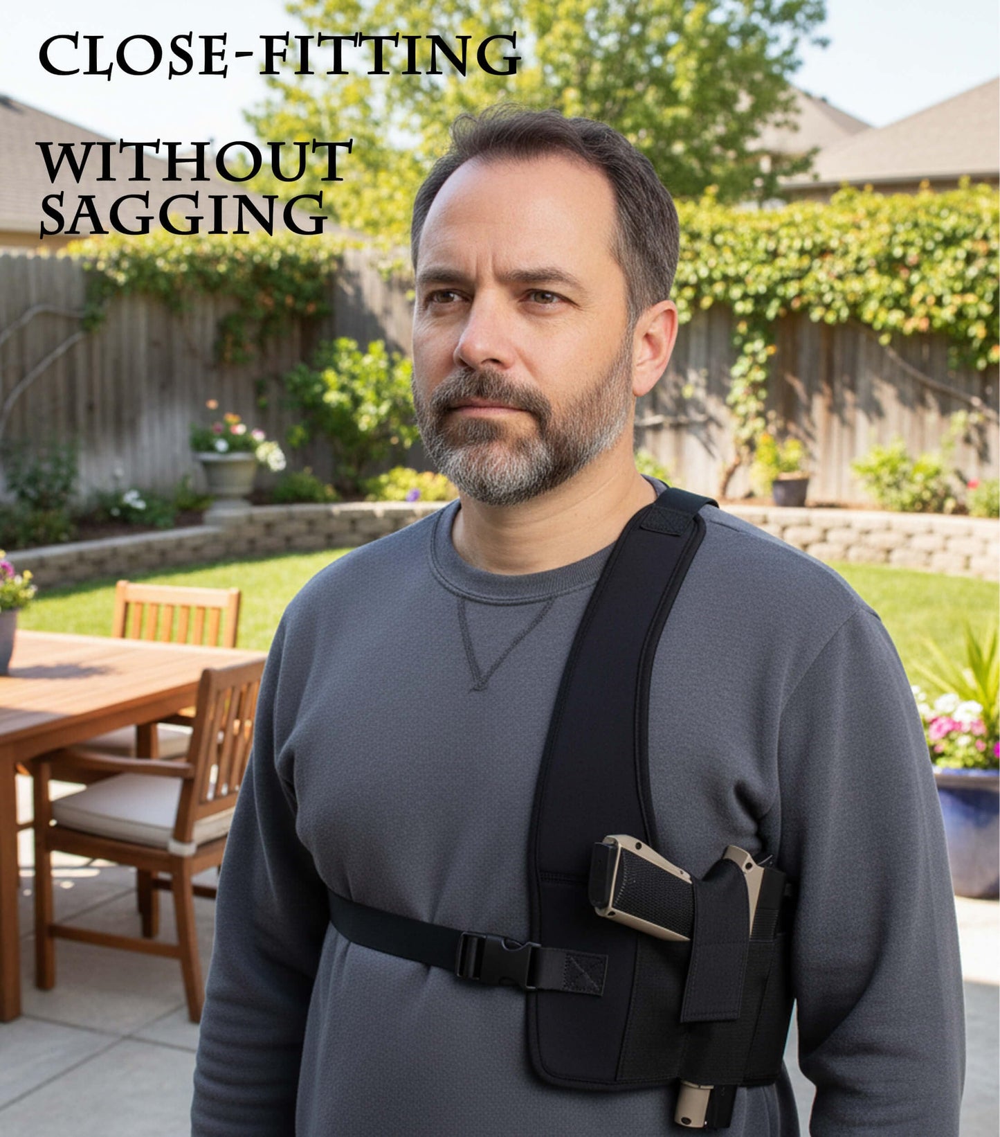 HOGIKUO Shoulder Holsters for Concealed Carry,Universal Gun Holster for Men,Chest Holster fits Ruger,Bersa,Glock,Sig Sauer,Smith and Wesson,Taurus Judge,Walther and More