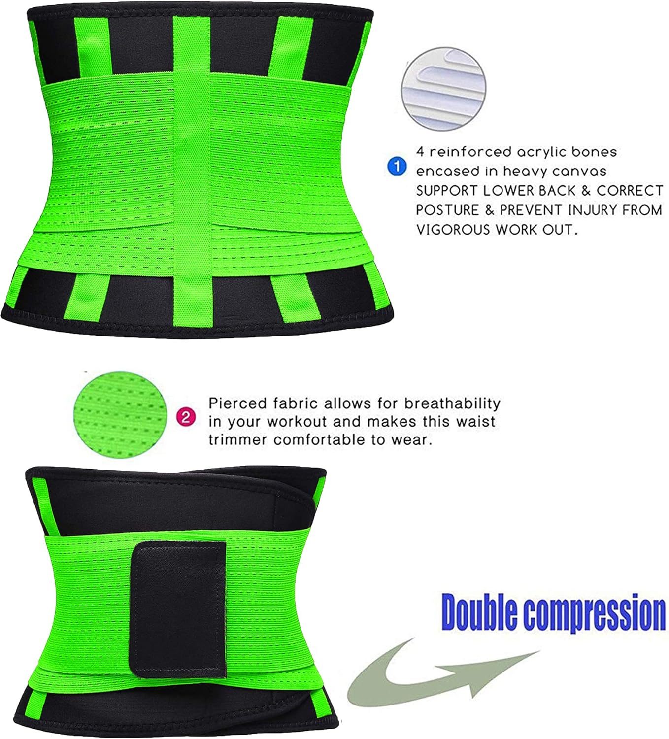 VENUZOR Waist Trainer Belt for Women - Slimming Waist Cincher Trimmer - Comfortable Sport Girdle | Adjustable Size