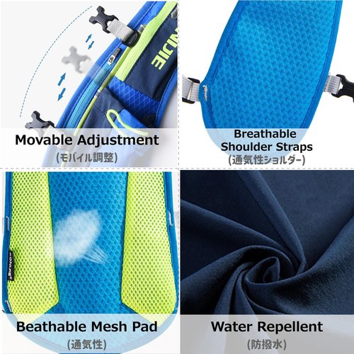Azarxis Hydration Running Vest Backpack Pack 5.5L for Women and Men Jogging Trail Race Marathon Cycling Hiking (Blue with 2L Water Bladder)