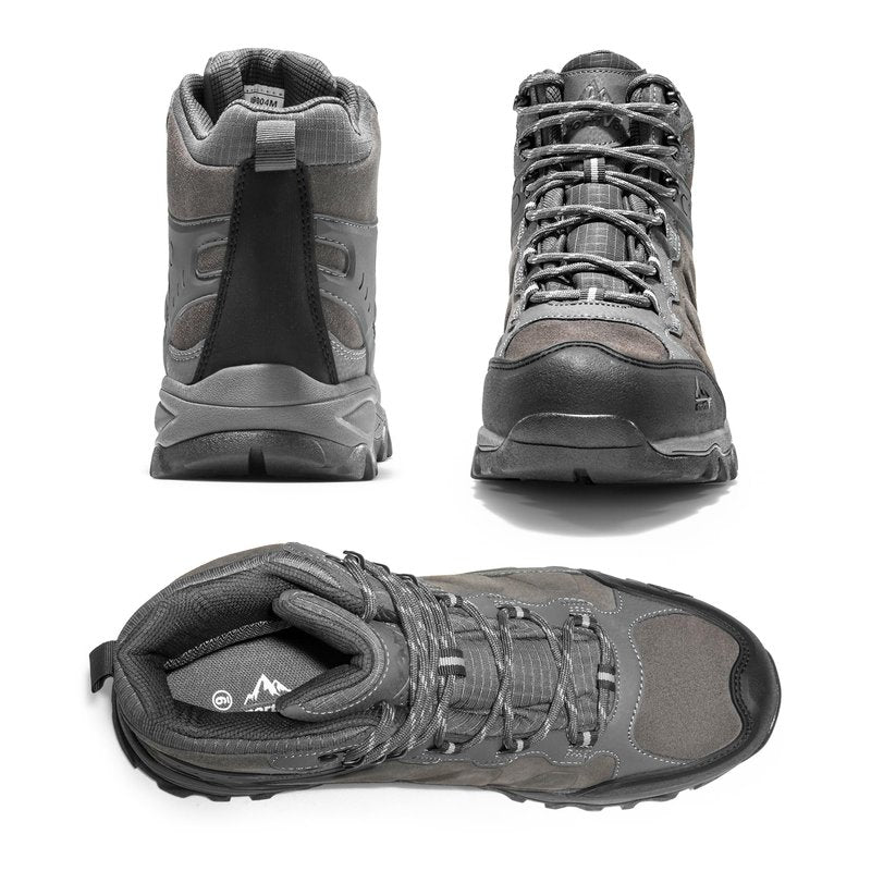 NORTIV 8 Men's Waterproof Hiking Boots Outdoor Mid Trekking Lightweight Mountaineering Shoes Paladin,Size 10.5,Dark Grey,JS19004M