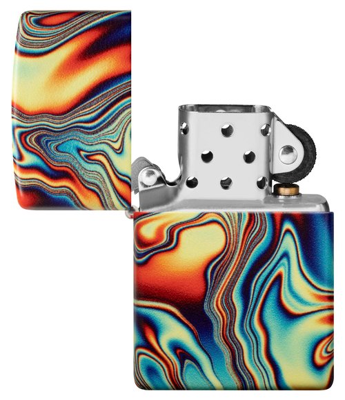 Zippo Colorful Swirl Design Glow in The Dark 540 Color Pocket Lighter