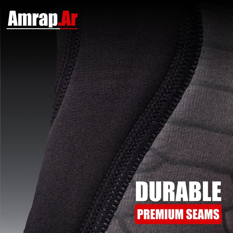 AMRAP.AR 7mm Knee Sleeves (size M - Pair) | Neoprene Knee Sleeve for Weightlifting Men and Women & Powerlifting | High-Performance Gym Reaper Knee Sleeves Compression Support for Squats, Weight Lifting