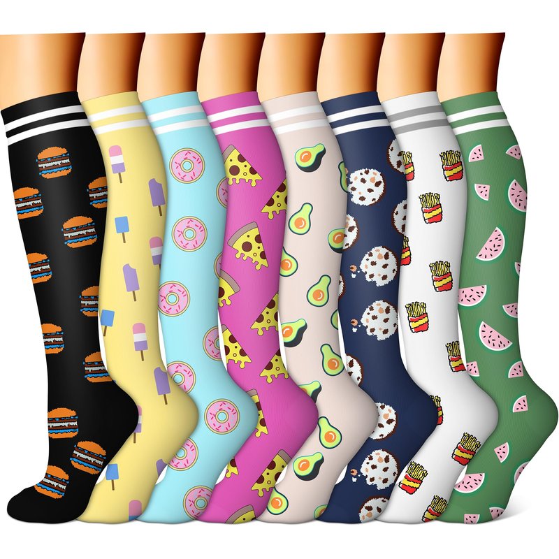 FEYHAY Copper Compression Socks (8 Pairs) 15-20 mmHg is BEST Graduated Athletic & Daily for Men & Women Running Travel Nurses Pregnant - Boost Performance, Blood Circulation & Recovery