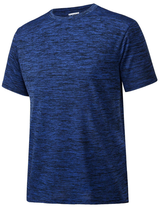 Athletic Shirts for Men Dry Fit Gym Shirts Workout Fitness Shirts Men T Shirts Summer Shirts Men Short Sleeve Golf Shirts Moisture Wicking Shirt Blue