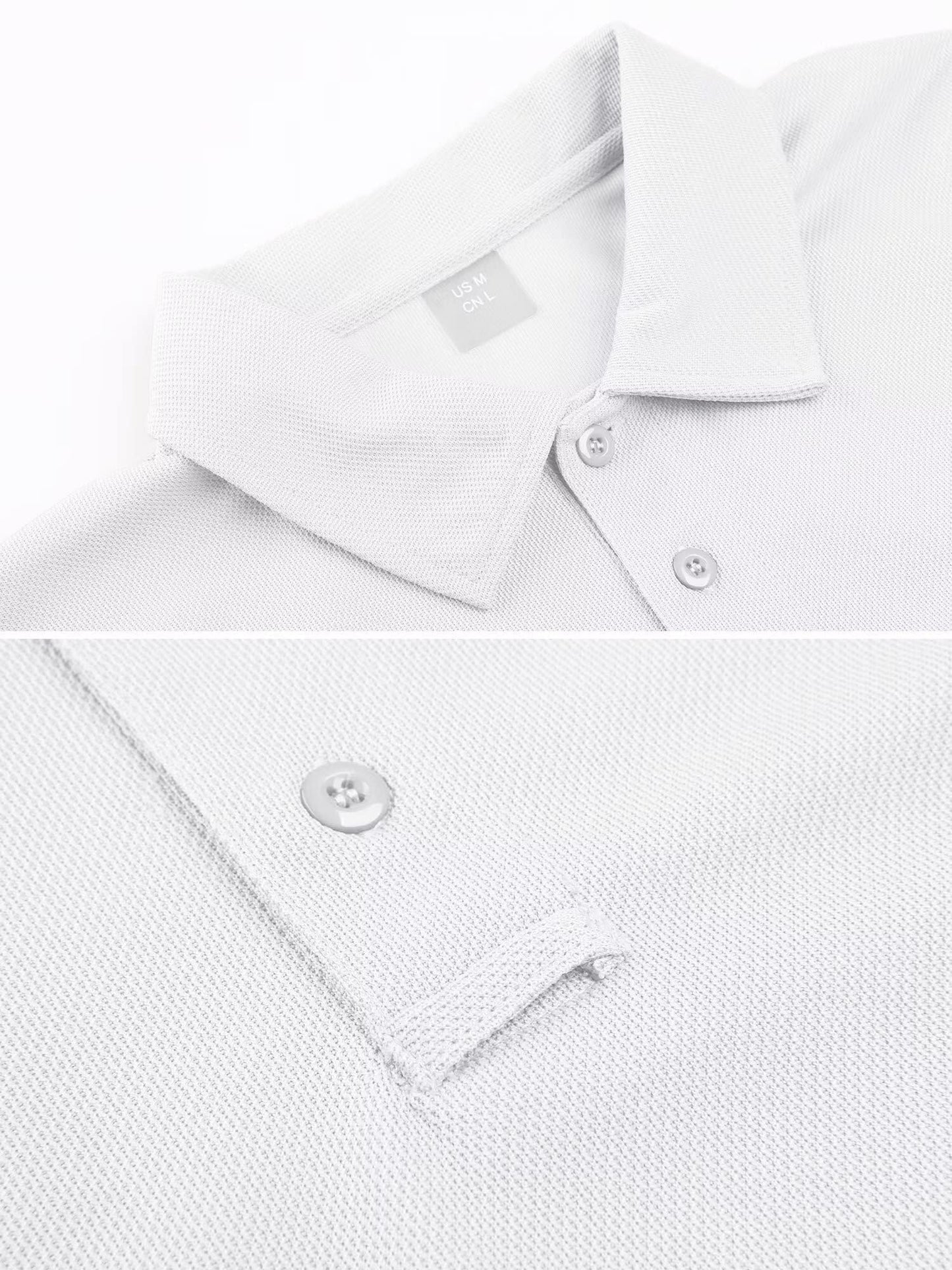 MAGCOMSEN White Polo Shirts for Men Short Sleeve Golf Collared Work Shirts Casual Shirts Quick Dry Summer Shirts S