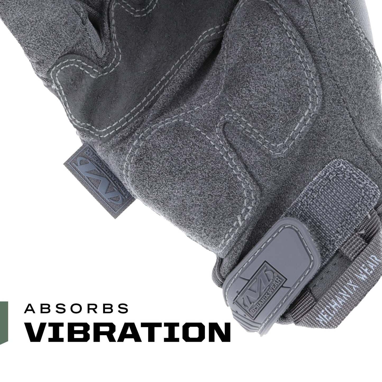Mechanix Wear: M-Pact Tactical Gloves with Secure Fit, Touchscreen Capable Safety Gloves for Men, Work Gloves with Impact Protection and Vibration Absorption (Grey, Small)
