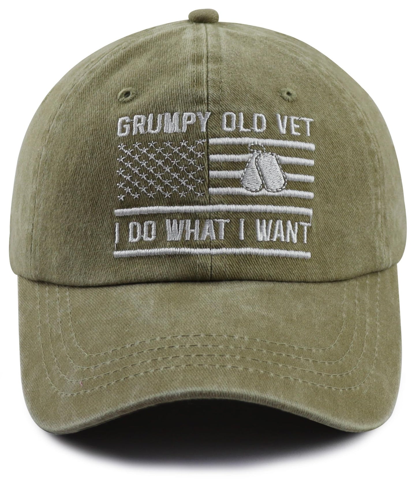 Army Gifts for Men, Funny Grumpy Old Vet Hats, Military Veteran Baseball Cap, Christmas Father's Day Birthday Decorations for Dad Papa Grandpa Uncle
