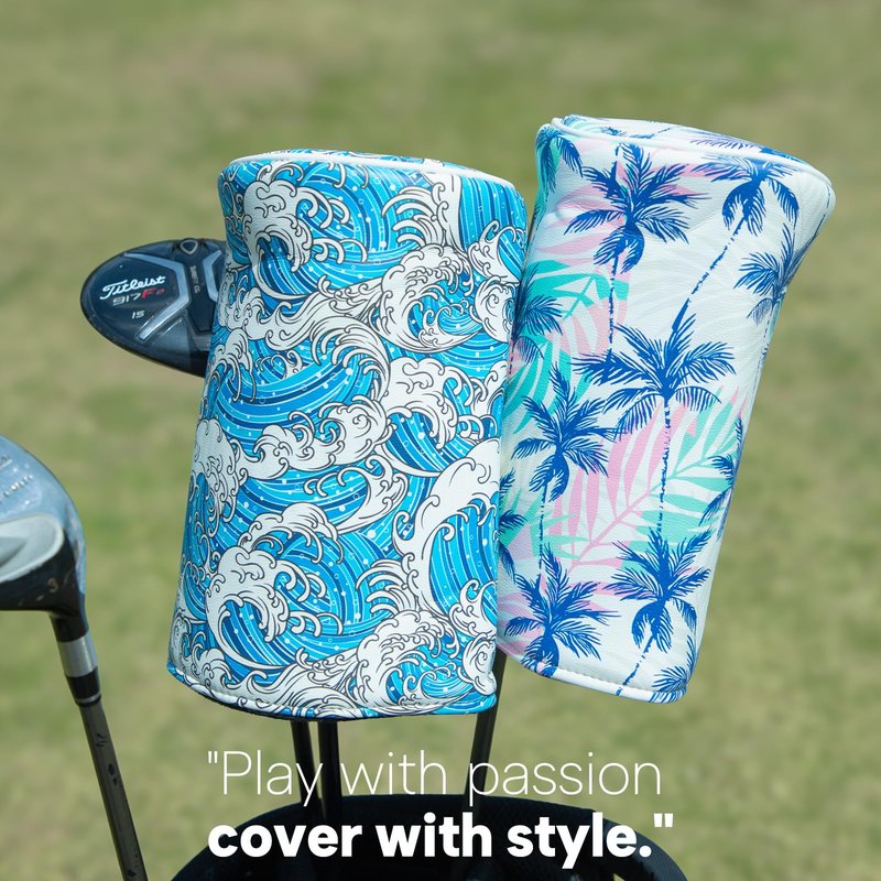 brdejc Funny Golf Driver Covers PU Leather Barrel Driver Headcovers Sea Spray Golf Club Covers for Club Protection (Spray)
