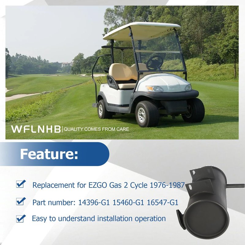 WFLNHB Golf Cart Engine Parts Replacement for EZGO Gas 2 Cycle 1976-1987 14396-G1 15460-G1 16547-G1