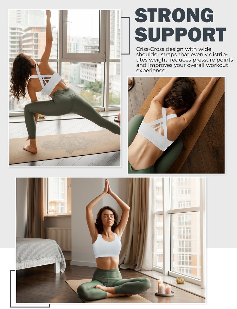 Sports Bras for Women High Support Large Bust, Outdoors High Impact Yoga Wireless Padded Bras Padded Low Back Athletic Sleep Workout Strappy Racerback Sports Bra