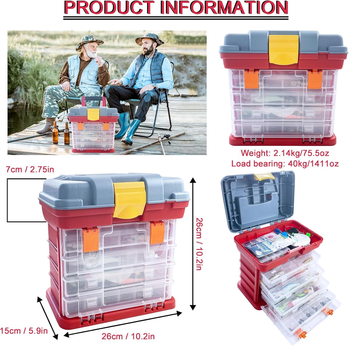 Fishing Lures Kit - 346-Piece Tackle Box Set with Crankbait, Minnow, Spinnerbaits & More for Freshwater/Saltwater Fishing