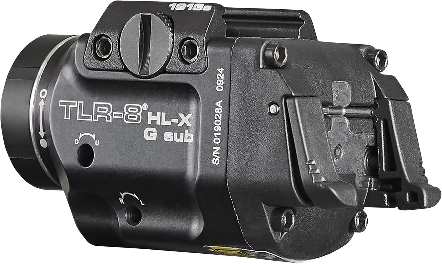 Streamlight TLR-8 HL-X G Tactical Flashlight - 1000 Lumen Rechargeable with Green Laser | Black