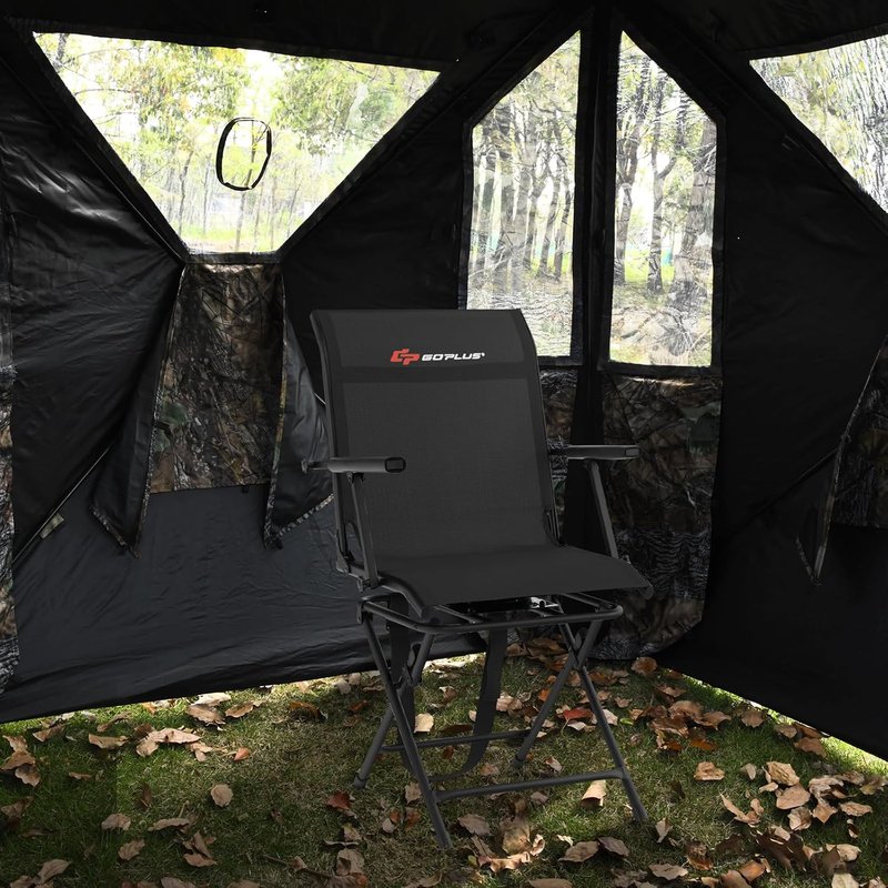 Hunting Chair - 360° Swivel Folding Blind Chair | Portable Deer Stool, 330LBS Capacity, Silent Design