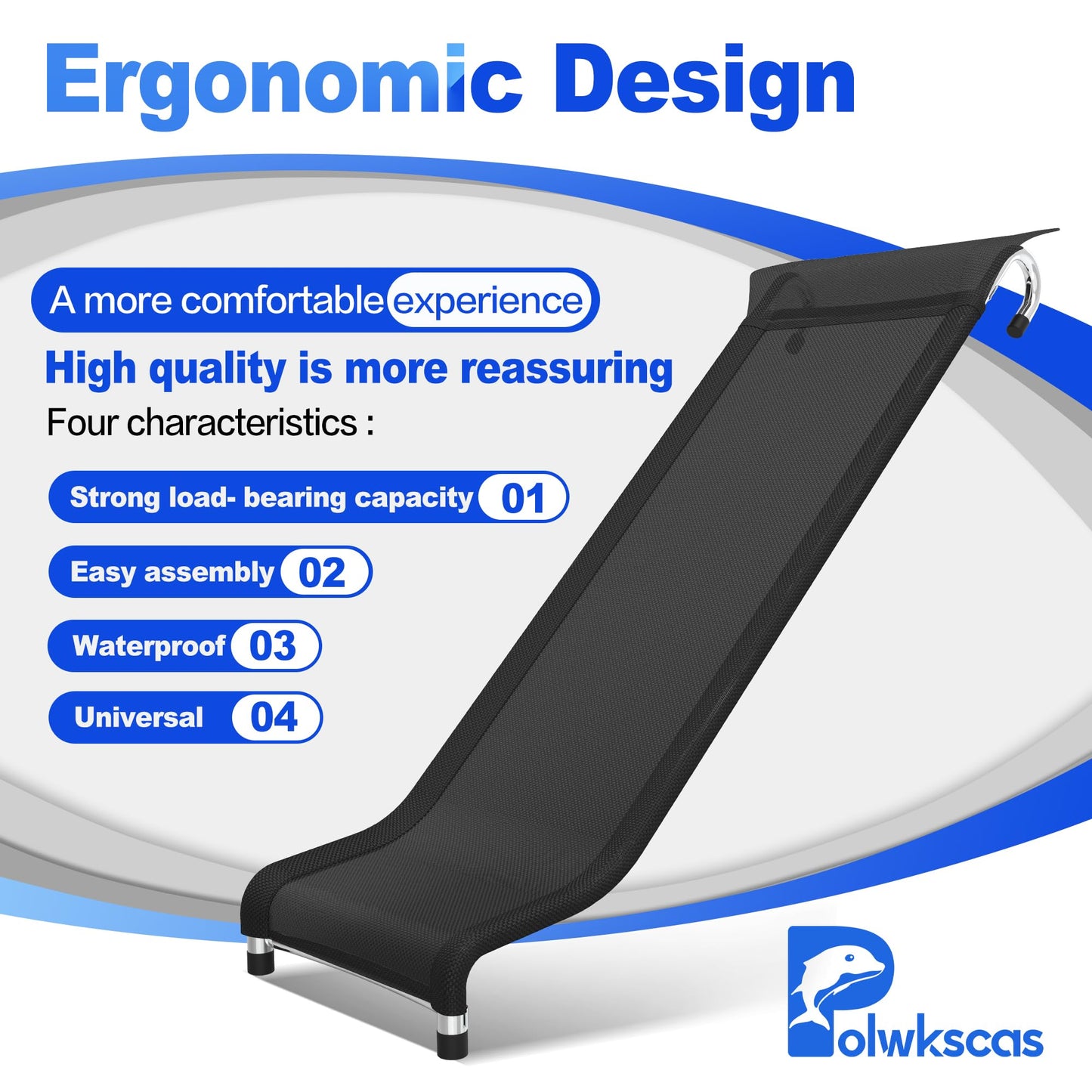 polwkscas Trampoline Ladder, Universal Easy-to-Assemble 3-Step Trampoline Steps with Waterproof Wide Steps, Proof Wide Step, Universal Trampoline Stairs Accessories for Kids Children (Black, 3 Steps)