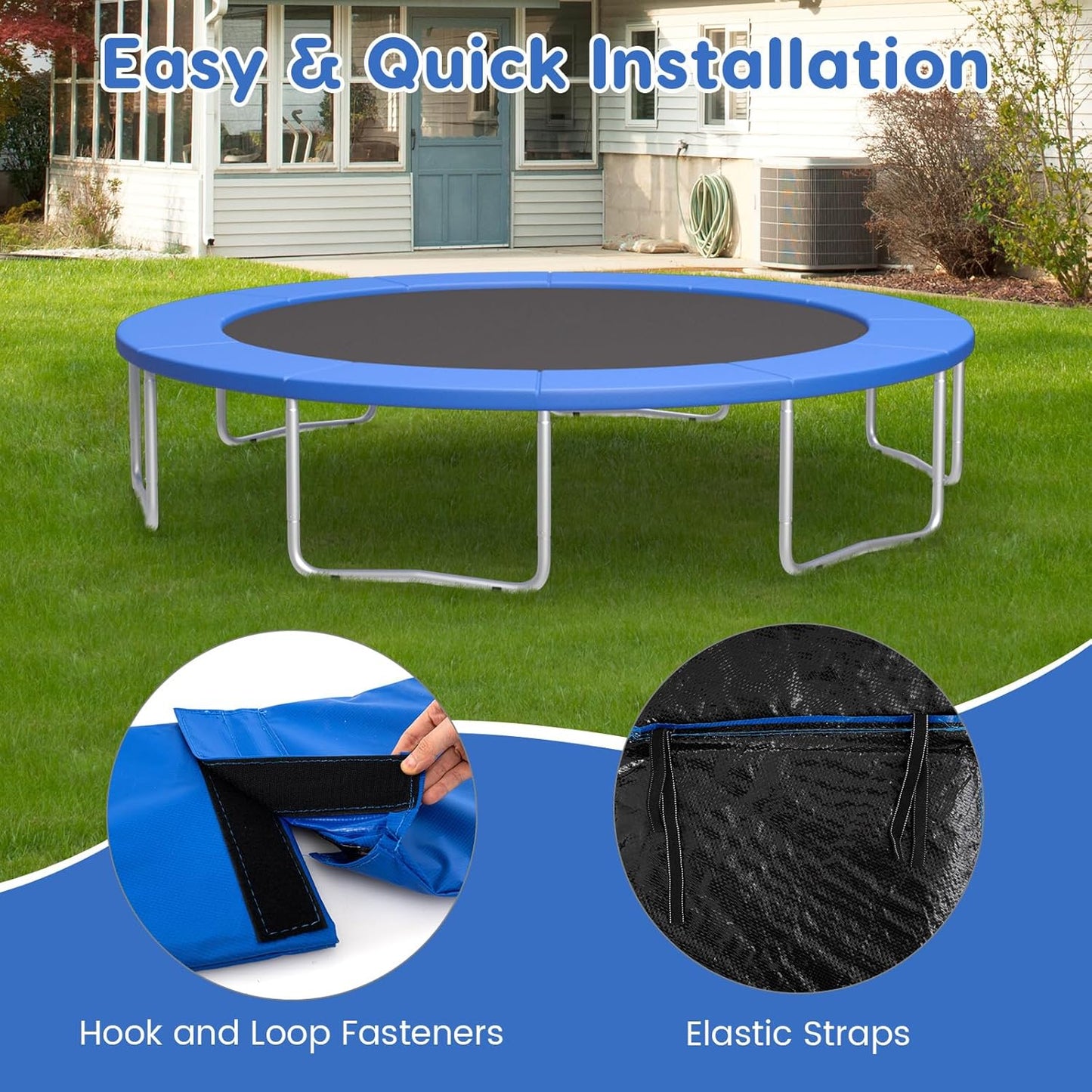 Trampoline Replacement Safety Pad - Waterproof & Durable | Fits 8ft-16ft Sizes