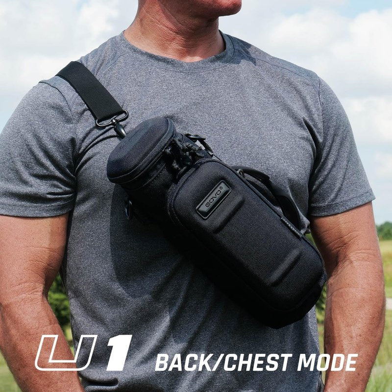 GOVO U1 Water Bottle Pouch - Durable Nylon, Fits 40oz Bottle | Molle System, Zippered Hardshell Cap