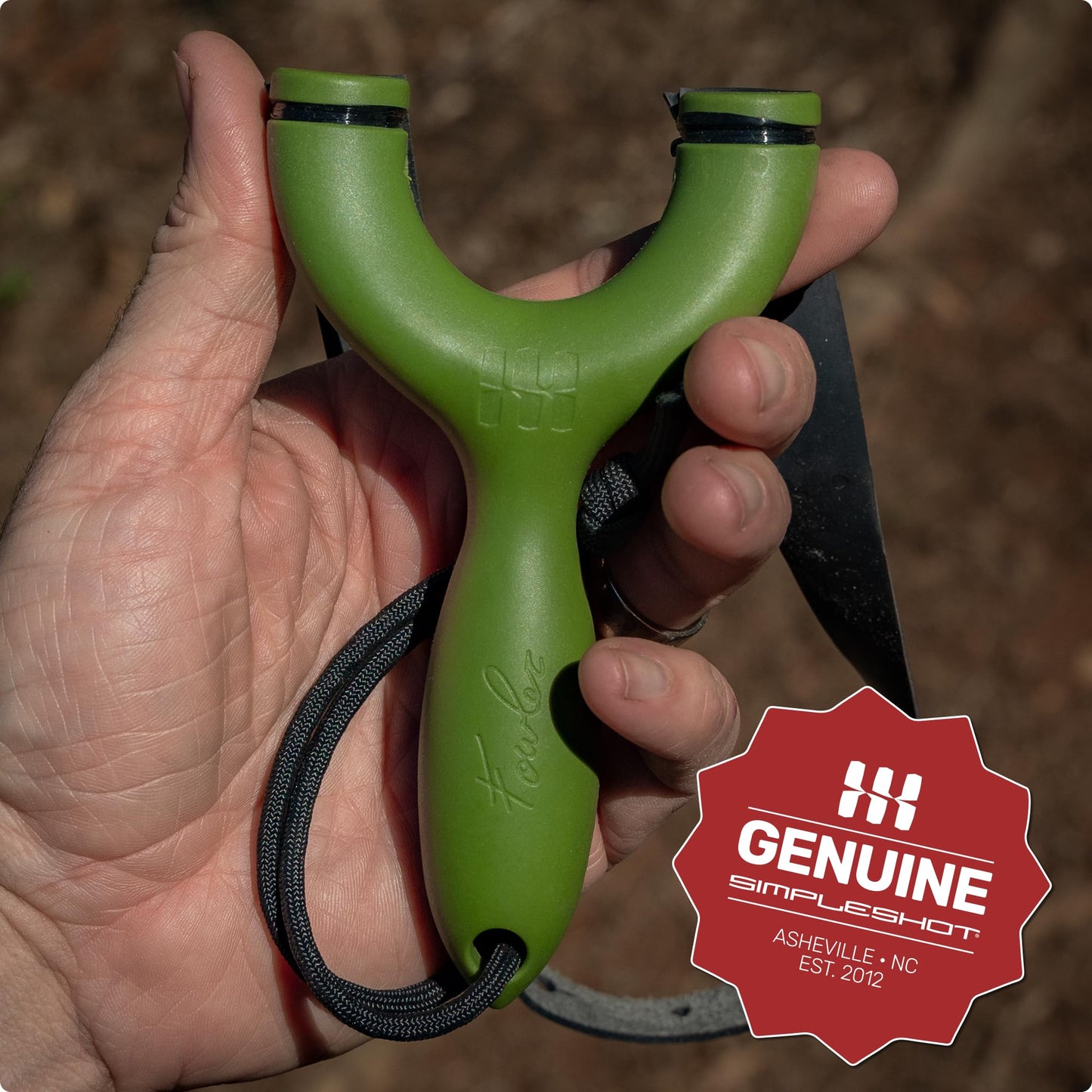 SimpleShot Sparrow Slingshot by Zach Fowler for Hunting and Target Shooting, with Ammo, Bands, and Spinner Target (Green)