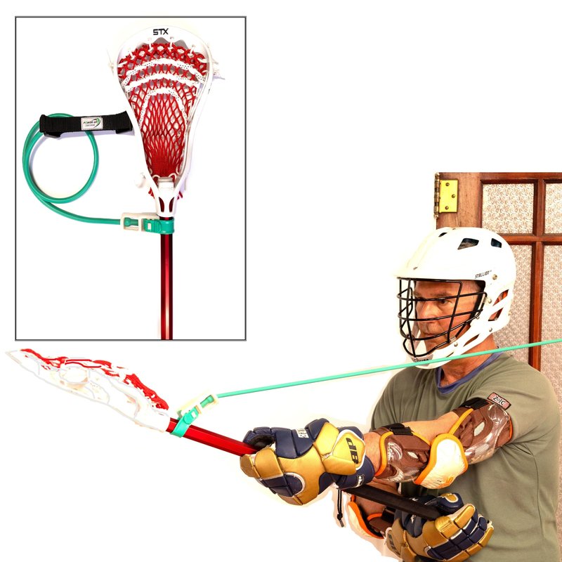 Lacrosse Resistance Band for Arm & Shoulder Strength - Increase Shot Power & Throwing Velocity - Fits All Players