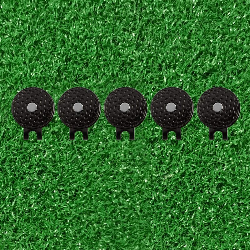 PINMEI Black Nickel Golf Hat Clips Without Ball Marker(only 5pcs Cap Clips)