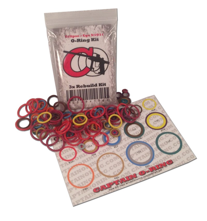 Captain O-Ring Dye Proto Rize/Rize Maxxed - Color Coded 3X Oring Rebuild Kit