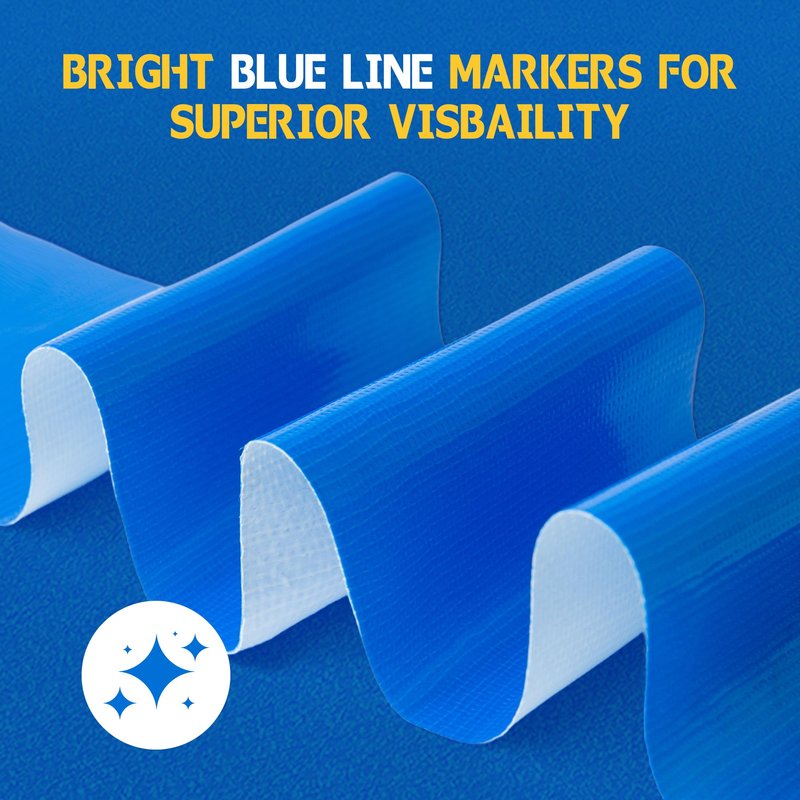 Pickleball Court Tape - 2" x 200 ft Blue Line Marking Kit | Temporary No-Residue Tape | Easy Apply & Remove | Outdoor/Indoor for Courts, Gym, Driveway, Backyard