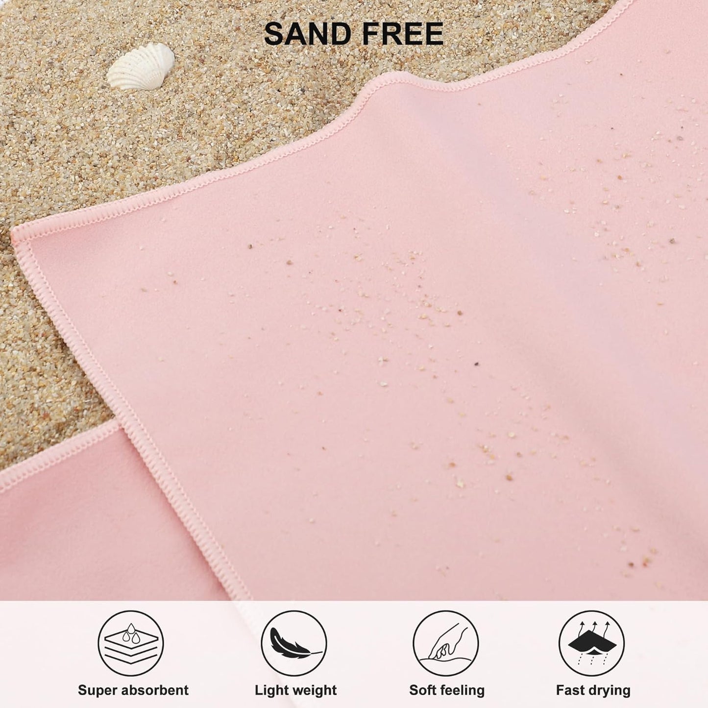 Microfiber Travel Towel - Quick Dry, Super Absorbent & Lightweight | Perfect for Gym, Camping & Beach Trips