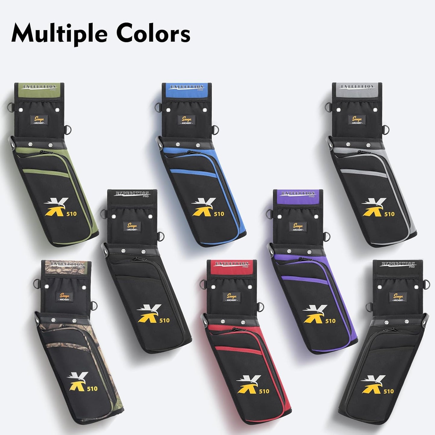 Field & Competition Hip Arrow Quiver - 3-Slot Noise-Free Design | Sturdy Storage System (42x18cm)