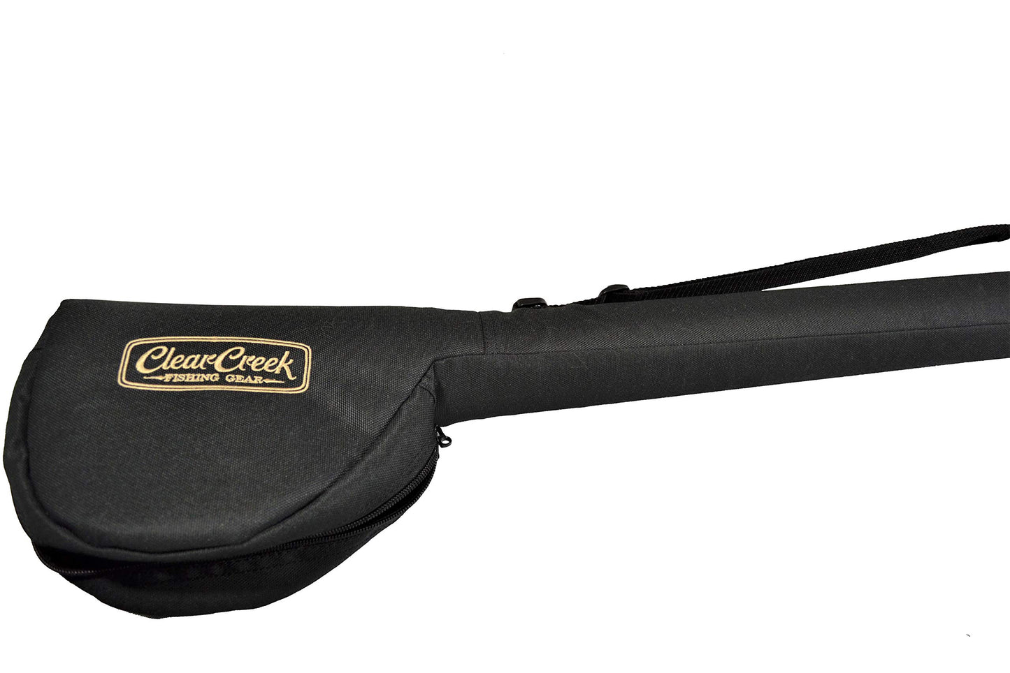 Clear Creek Portable Fly Fishing Rod & Reel Case 9’ (Four Piece) - Complete Storage Protection - Easy to Carry - Durable, Abrasion Resistant Water-Resistant and Works with Fresh + Saltwater Rods
