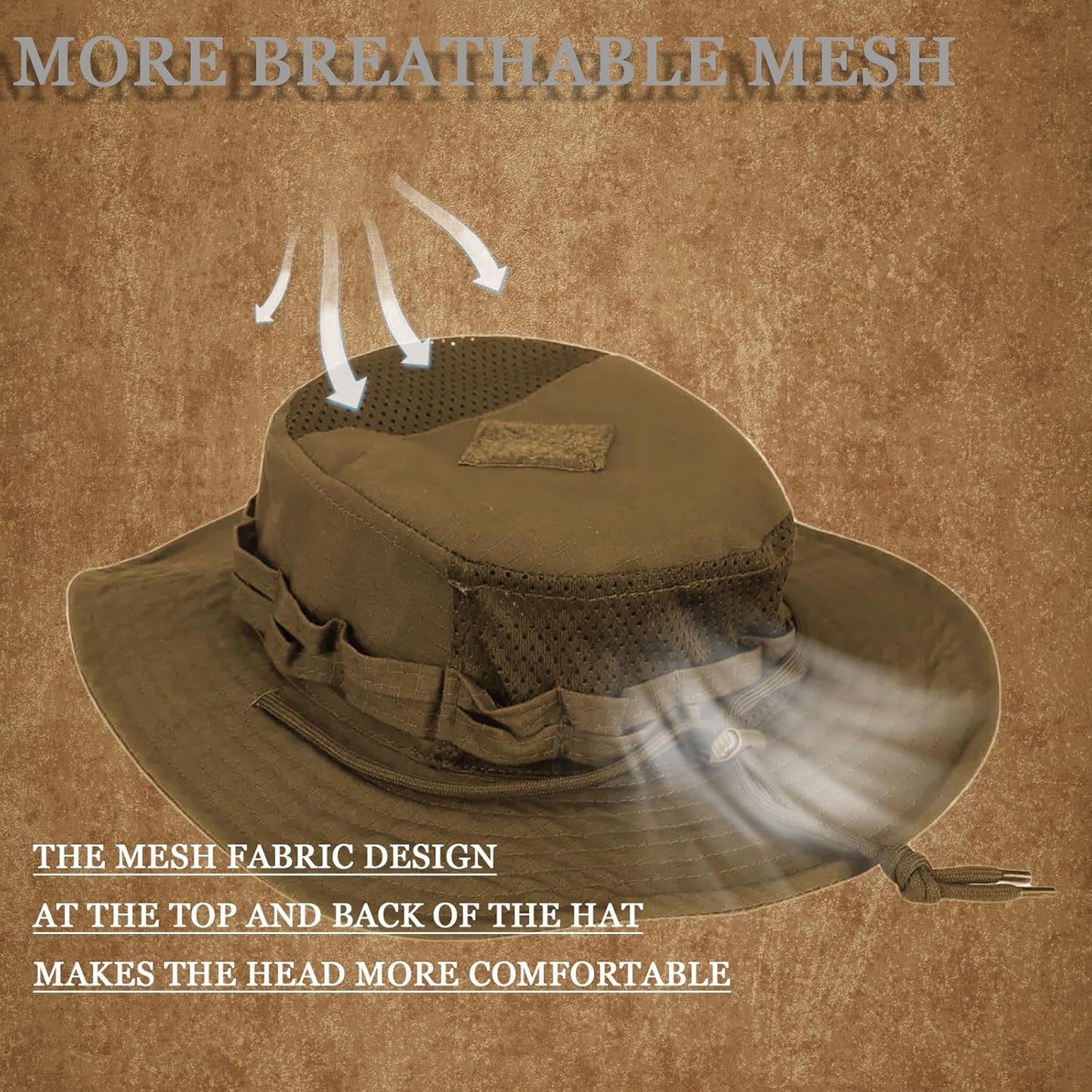 Breathable Sun Hat - Boonie Bucket Hat for Men & Women | Ideal for Fishing, Safari, Hiking, Camping