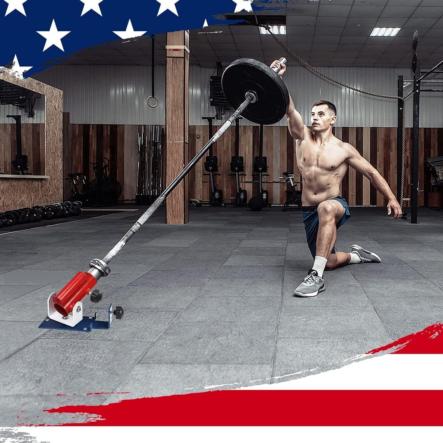 Yes4All Landmine Attachment for Barbell, Adjustable T Bar Row Attachment, Heavy Duty 360-Degree Swivel - United State