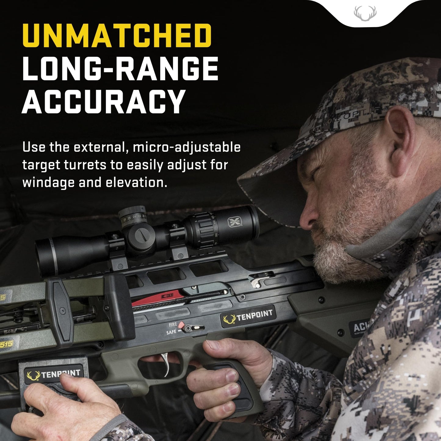 TenPoint EVO-X Marksman Elite 3.0 Scope, Veil Alpine - Calibrated for 20 to 100 Yards - Brightest, Most Accurate Variable Speed Crossbow Scope - Accommodates Crossbows Shooting 300-550 FPS