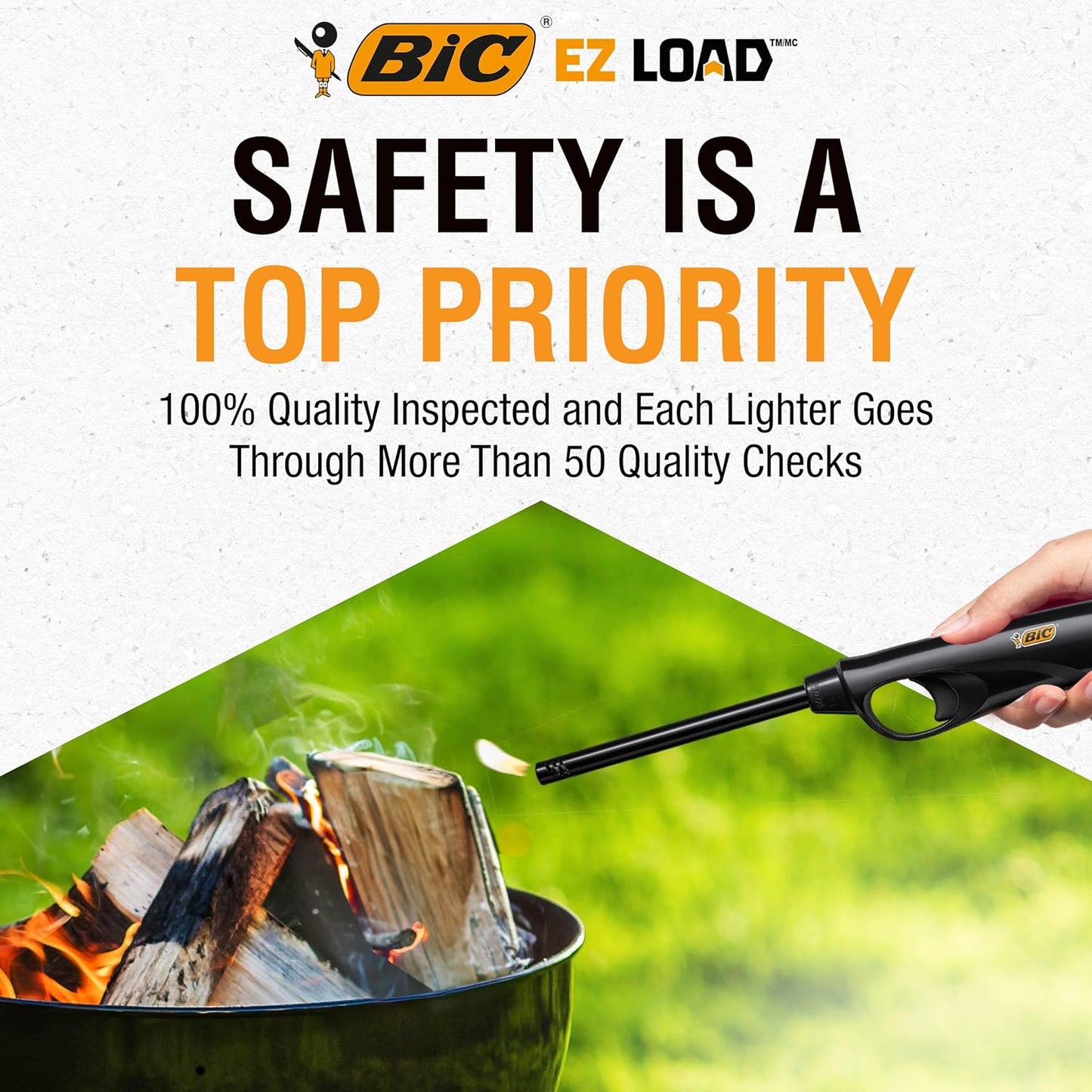 BIC EZ Load Lighters - Long Lasting & Reloadable Design | Assorted Colors, Pack of 2