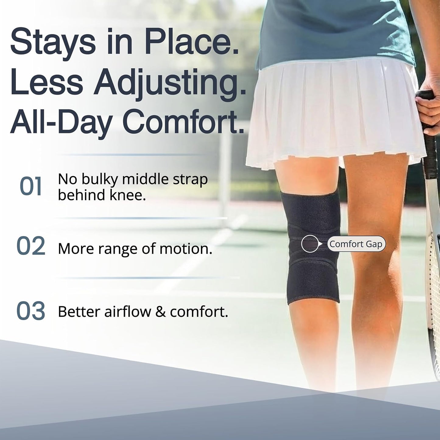 Knee Brace for Arthritis & ACL/MCL Pain - Patented 4-Way Adjustable Support | Dual Side Stabilizer for Patella Stability
