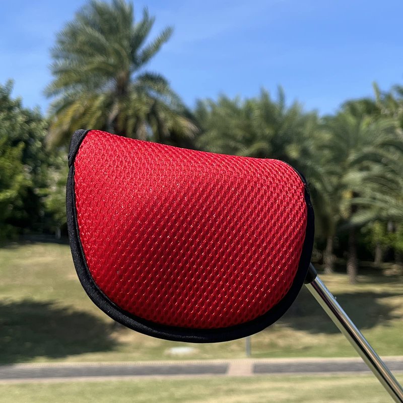 Golf Putter Cover,Mallet Putter Headcover Mesh Golf Putter Head Cover Golf Head Covers with Magic Tape for Heel Shaft RH LH fits Odyssey Works Stroke Lab,Scotty Cameron