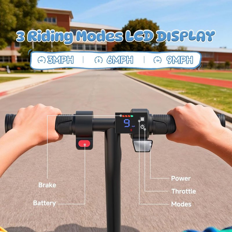 Electric Scooter for Adults - Folding E-Scooter with 250W-500W Motor | 16-24 MPH, 15-60 Mile Range, Dual Brakes, 6.5''-14'' Tires