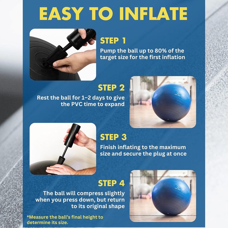 Pregnancy Ball for Pilates & Yoga - Prenatal & Postnatal Exercise Guide Included | Ideal for Labor Support