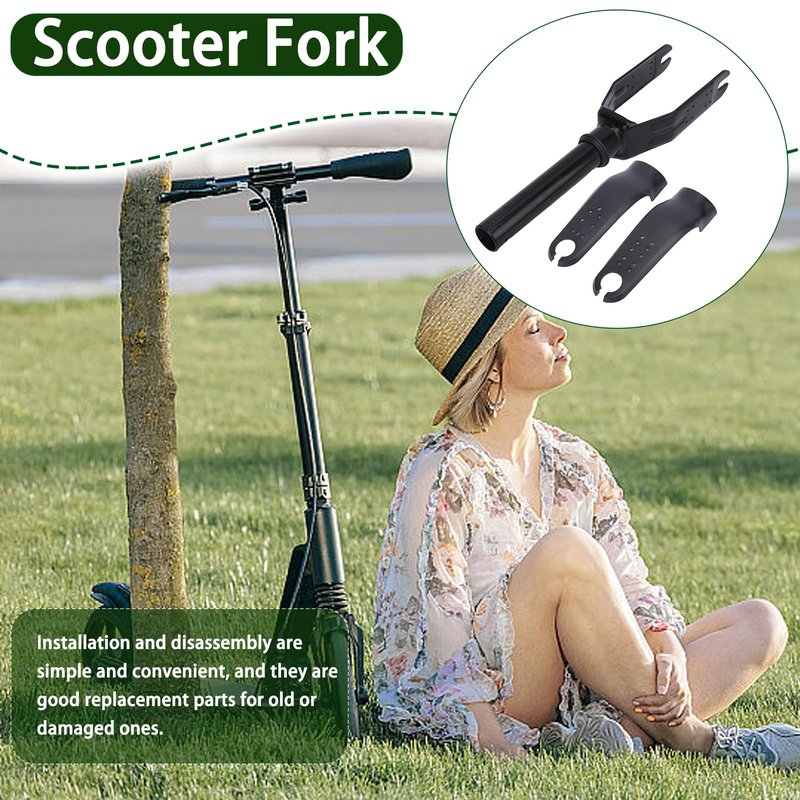 equlup Scooter Fork, 172x33.5mm/6.8x1.3in Front Fork Replacement with Plastic Cover Aluminum Alloy Electric Scoter Parts Accessory for M365 M365PRO (Grey)