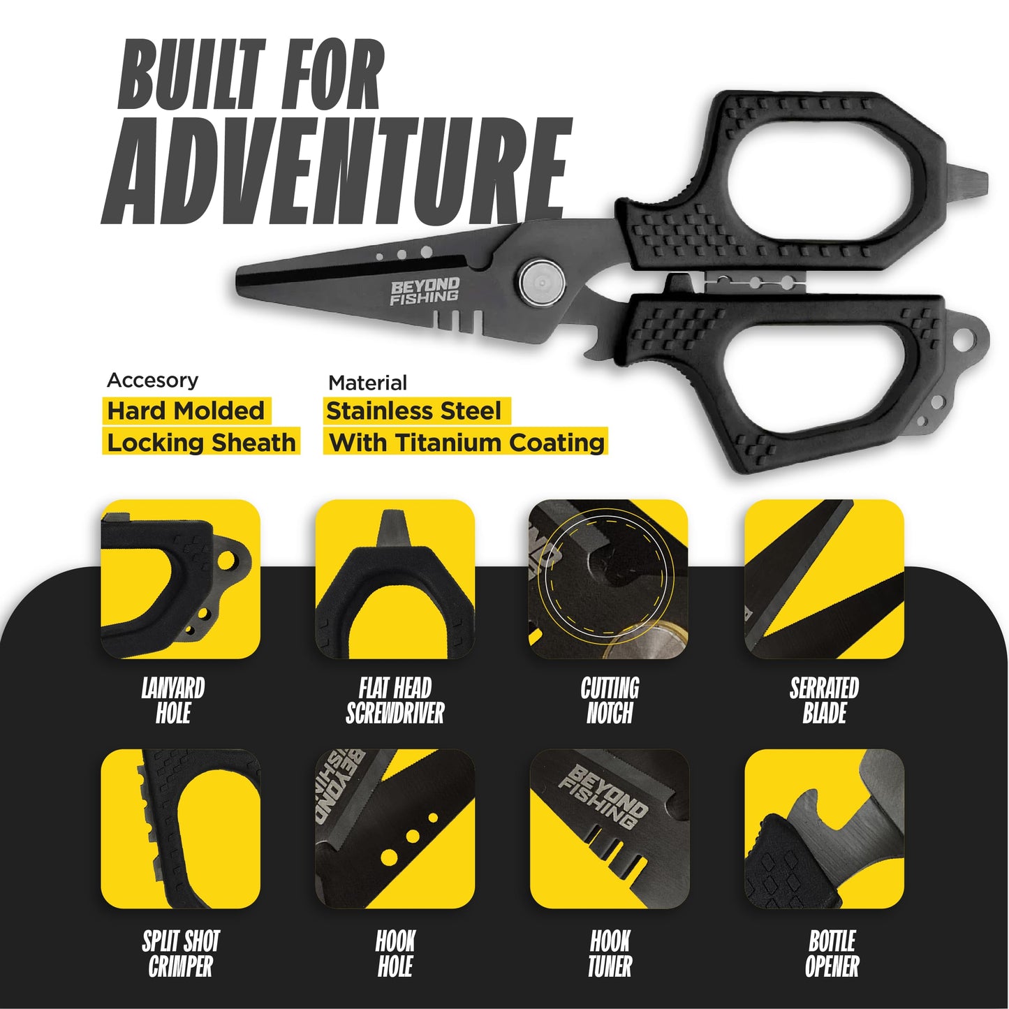 Beyond Fishing 6.5" Pro Shears (Black)