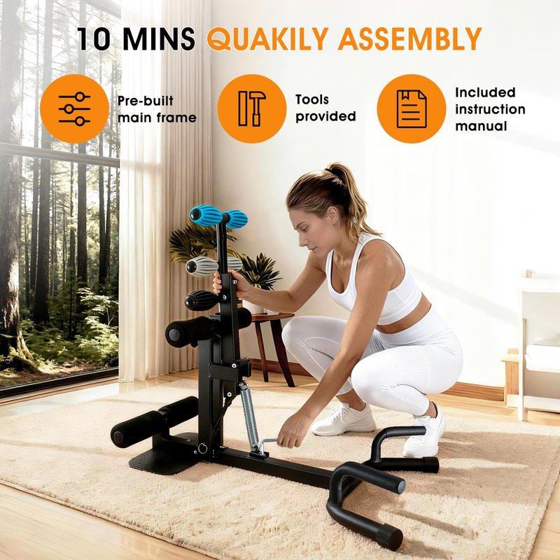 Adjustable Squat Machine for Women, Glutes Trainer for Home Gym, 4-Level Resistance Leg & Core Workout Equipment with Deep Squat Support, 300 lbs Capacity