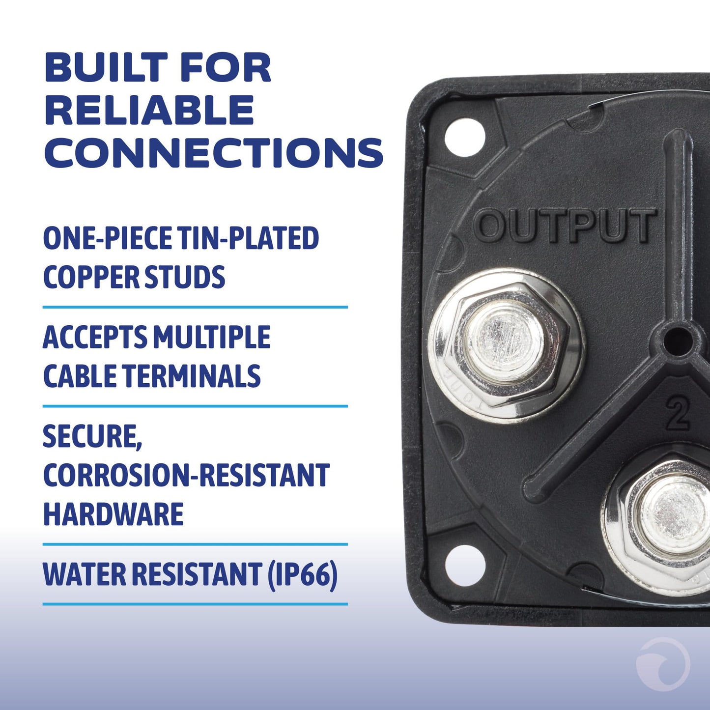 Blue Sea Systems 3‑Position Mini Battery Switch, Black, 6008200 m‑Series