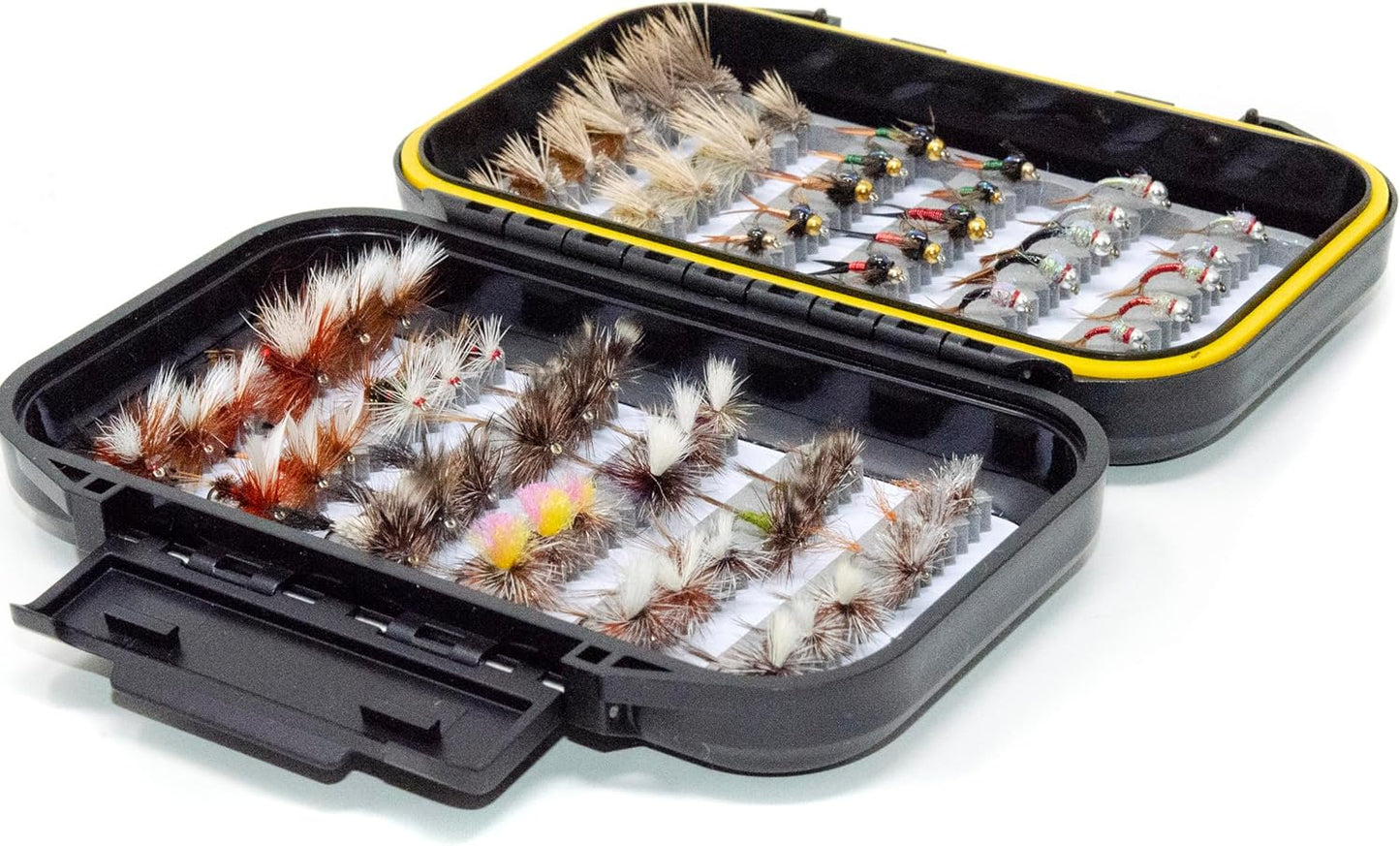 Premium Hand Tied Fly Fishing Flies Assortment - 24/48/66/72 Flies | Includes Fly Boxes & Lures for Trout, Bass