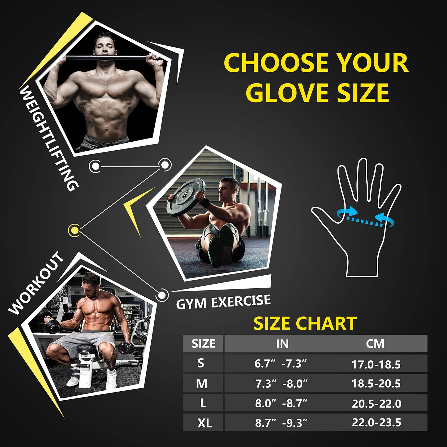 ihuan Weight Lifting Gym Workout Gloves Full Finger with Wrist Wrap Support for Men & Women, Full Palm Protection, for Weightlifting, Training, Fitness, Hanging, Pull ups