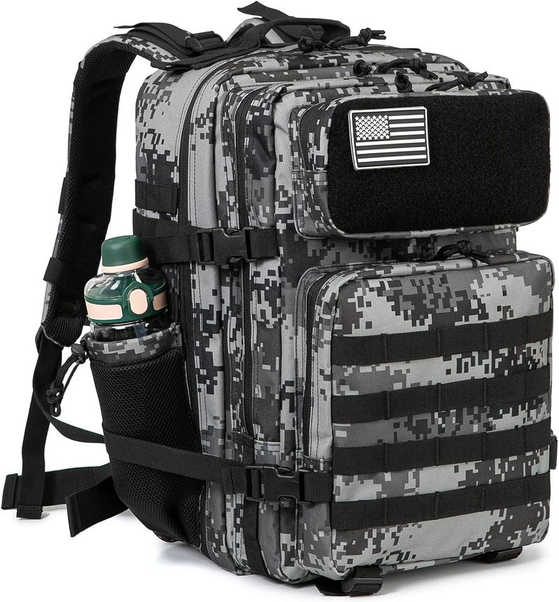 Military Tactical Backpack - 25L/45L Molle Daypack for Men | Hiking Rucksack with Bottle Holder
