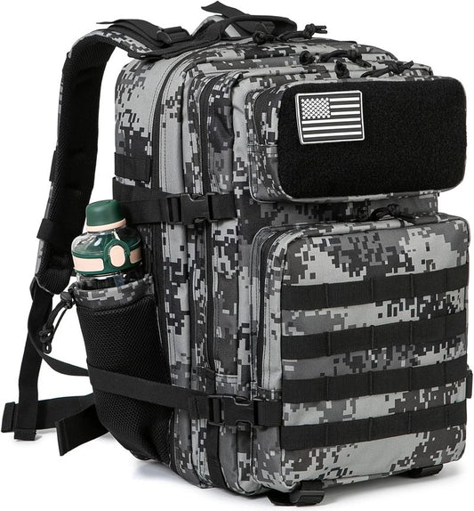 Military Tactical Backpack - 25L/45L Molle Daypack for Men | Hiking Rucksack with Bottle Holder