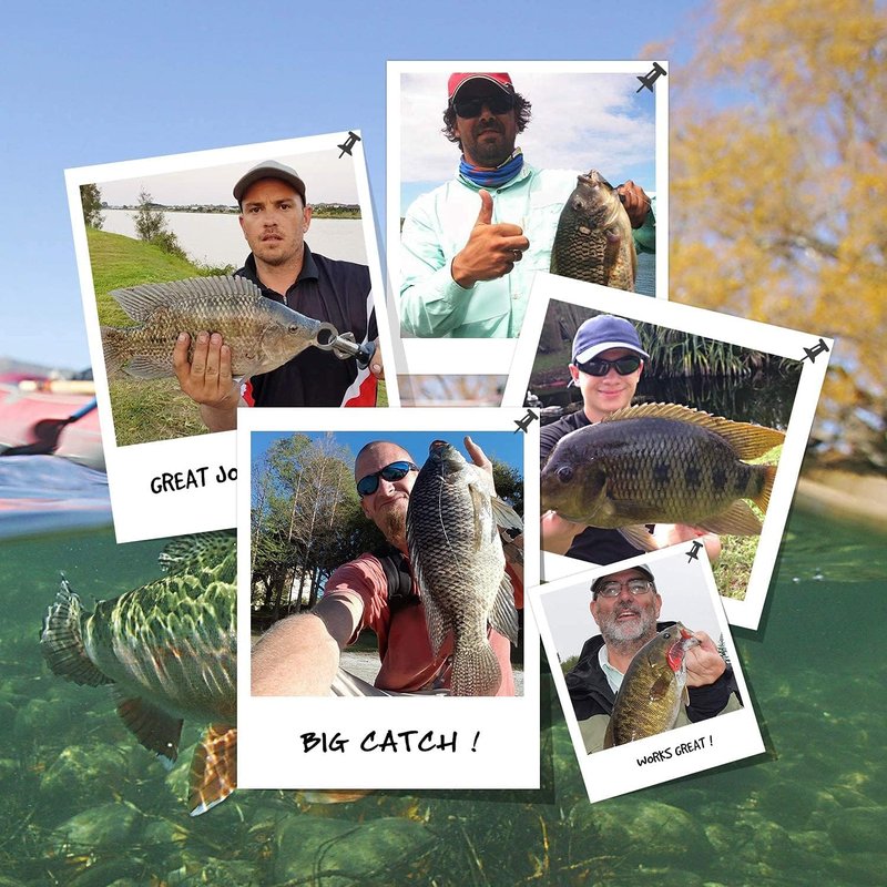 Topwater Fishing Lures for Bass - Multi Jointed Swimbait, Lifelike Sunfish/Duck/Mice Design for Trout
