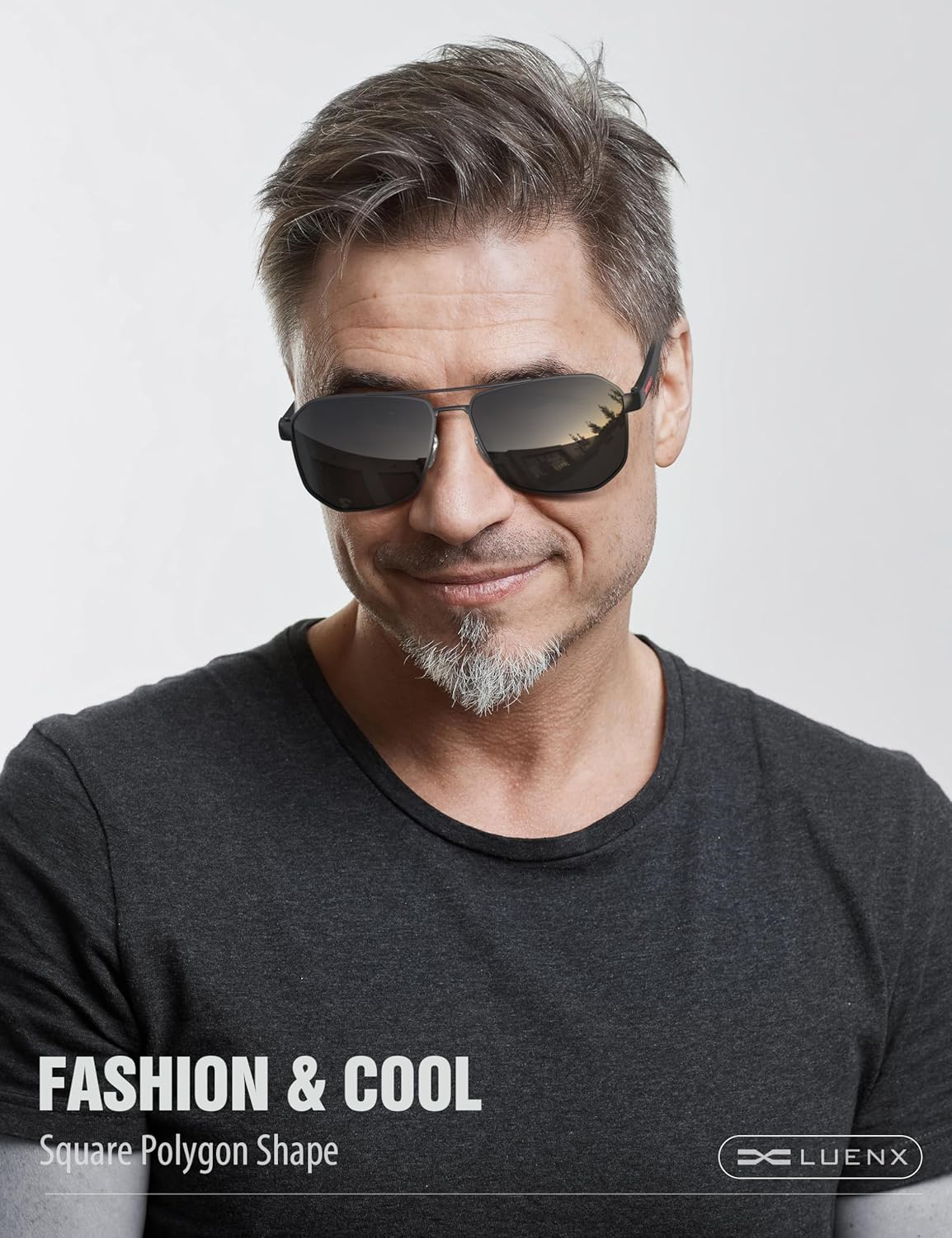 Aviator Sunglasses for Men - Polarized Polygon Lens with UV 400 Protection | Perfect for Driving & Outdoor Activities