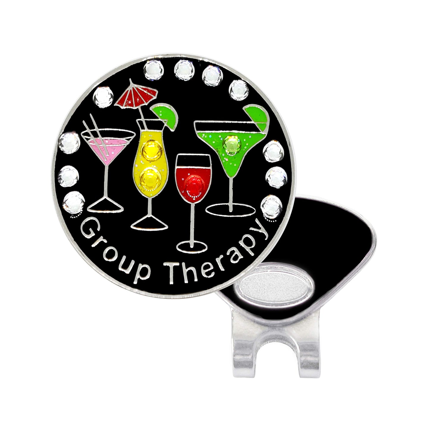 Navika Group Therapy Swarovski Crystal Ball Marker with Hat Clip Black, red, yellow, pink, green